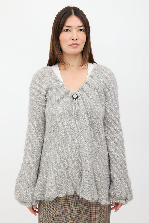 Nina Ricci Wool & Mohair Drawstring Sweater