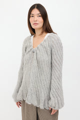 Nina Ricci Wool & Mohair Drawstring Sweater