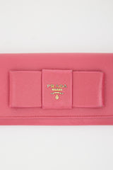 Prada Saffiano Leather Bow Wallet