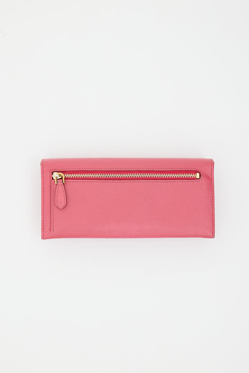 Prada Saffiano Leather Bow Wallet