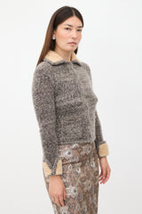Prada 2010 Mohair Speckled Cardigan