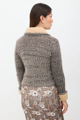 Prada 2010 Mohair Speckled Cardigan