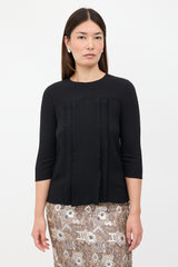 Prada 2015 Crepe Pleated Blouse