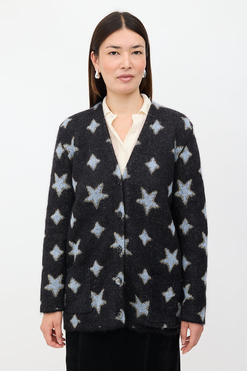 Saint Laurent 2016 Mohair Star Cardigan