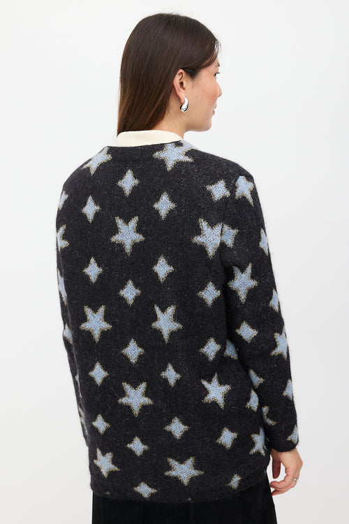 Saint Laurent 2016 Mohair Star Cardigan