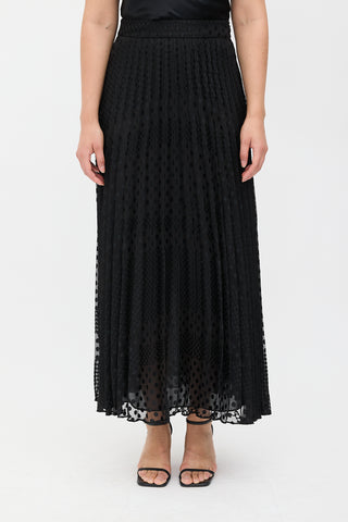 Armani Fil Coupé Pleated Skirt