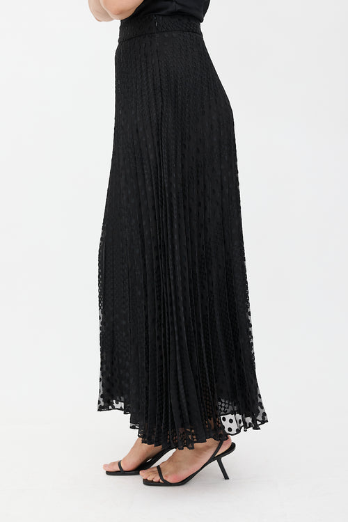 Armani Fil Coupé Pleated Skirt