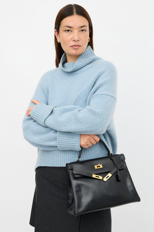 Hermès Vintage Noir H Box Kelly Sellier 32 Bag