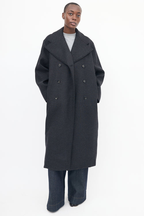 Teurn Dark Grey Double Breasted Coat