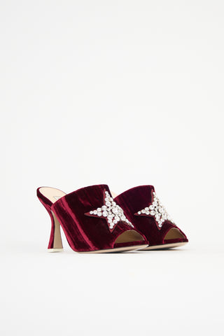 The Attico Velvet Debbie Mule
