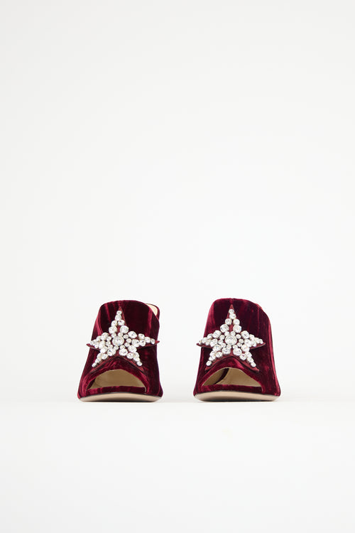 The Attico Velvet Debbie Mule