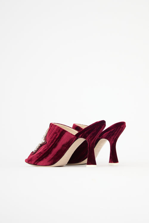 The Attico Velvet Debbie Mule