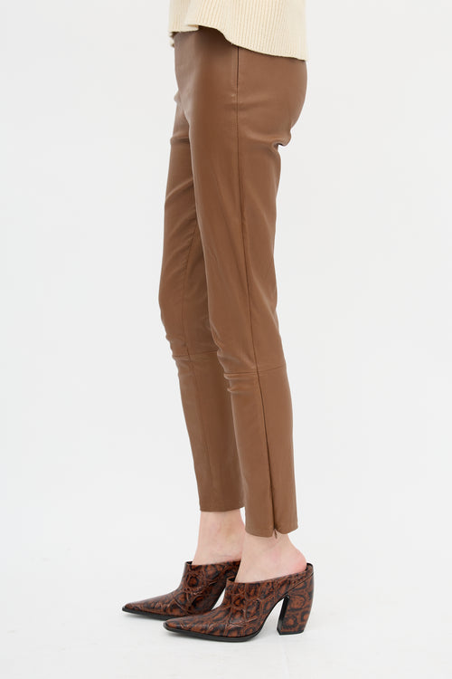The Row Leather Zip Legging