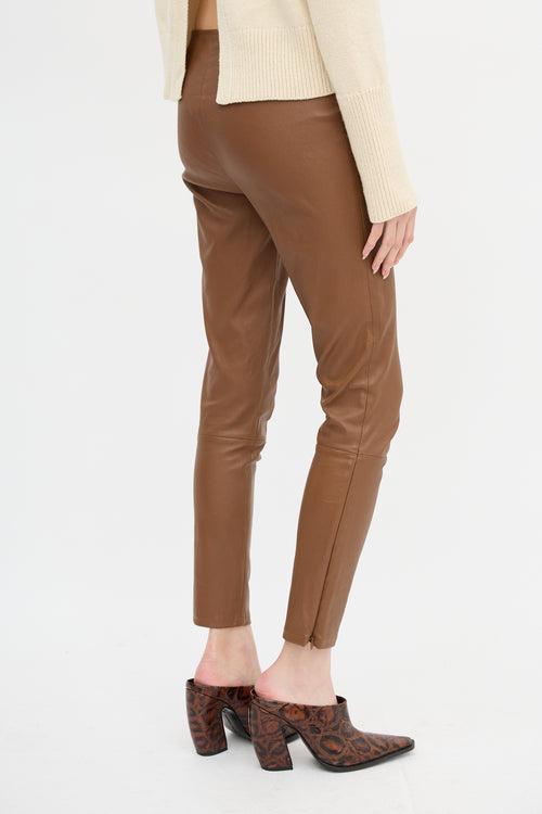 The Row Leather Zip Legging