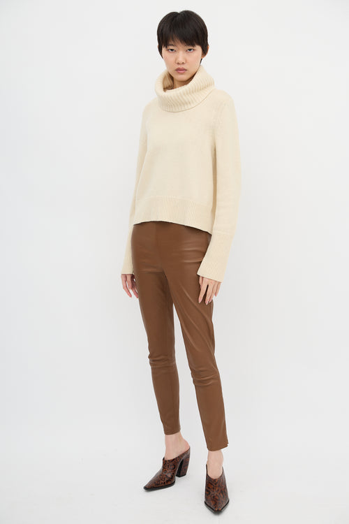 The Row Leather Zip Legging