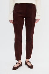 The Row Suede Slim Leg Pant