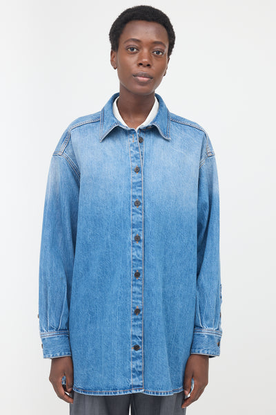 The Row // Denim Frannie Shirt – VSP Consignment