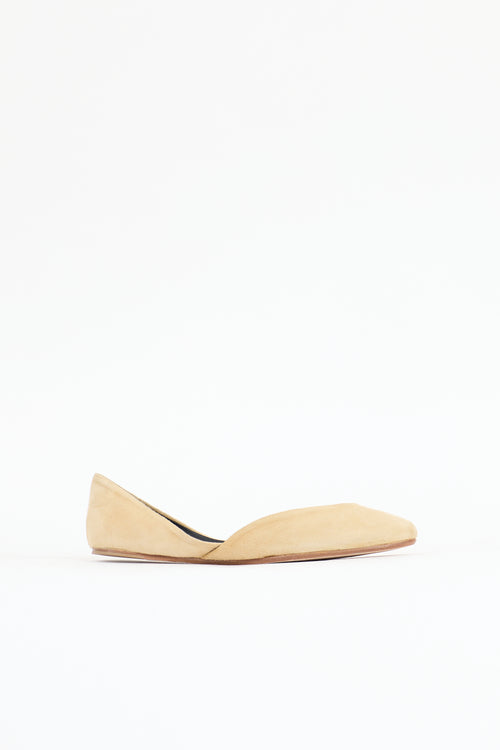 The Row Suede Gemma Ballet Flat