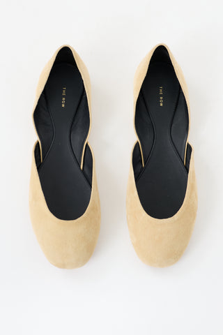The Row Suede Gemma Ballet Flat