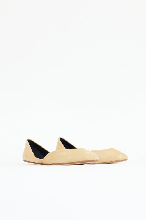 The Row Suede Gemma Ballet Flat