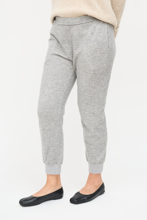 The Row Heather Grey Cashmere Lounge Pants