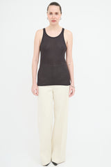The Row Silk Ribbed Tank Top