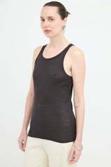 The Row Silk Ribbed Tank Top