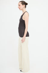 The Row Silk Ribbed Tank Top