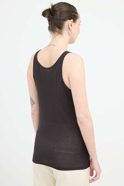 The Row Silk Ribbed Tank Top