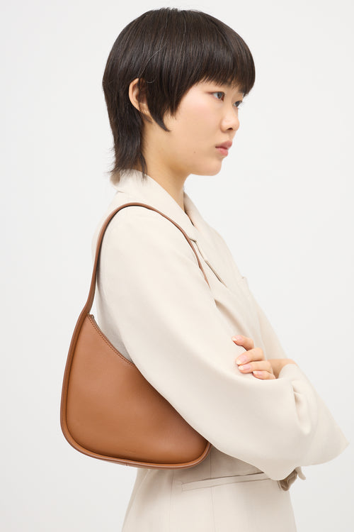 The Row Leather Half Moon Bag
