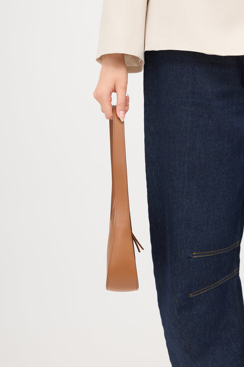 The Row Leather Half Moon Bag