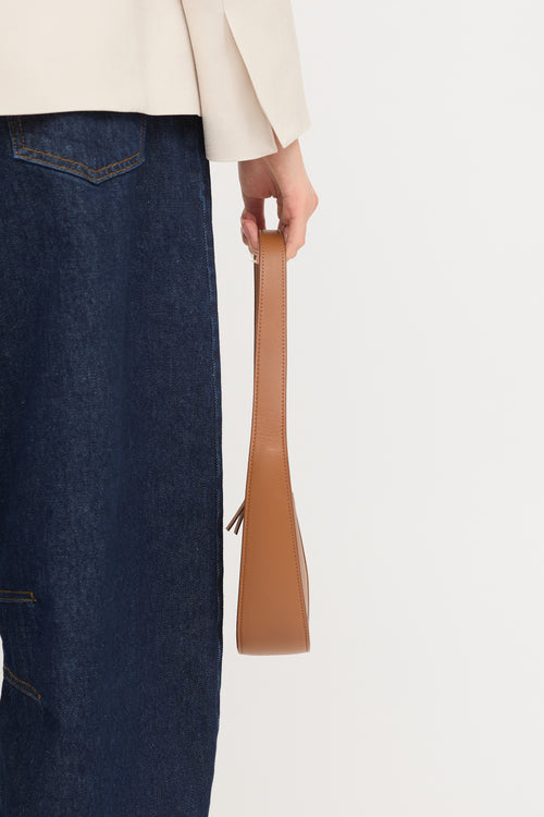 The Row Leather Half Moon Bag