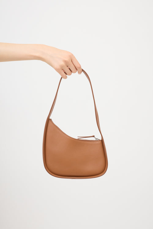 The Row Leather Half Moon Bag