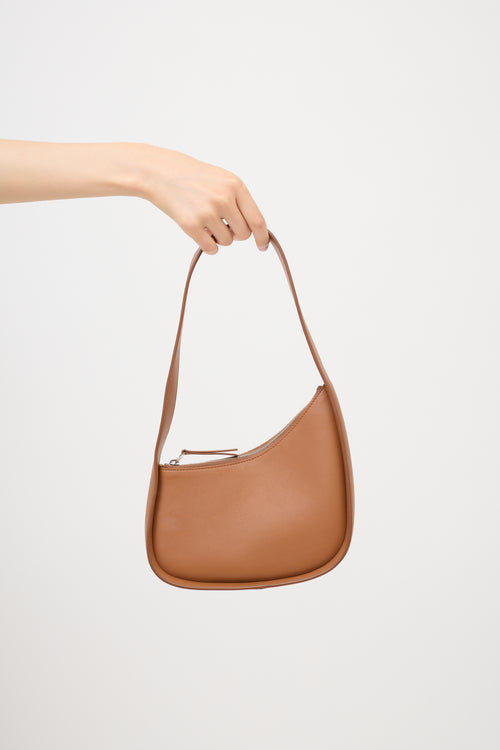 The Row Leather Half Moon Bag