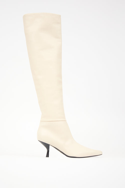 The Row Leather Bourgeoise Boot