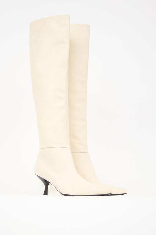 The Row Leather Bourgeoise Boot