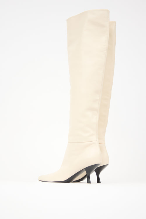 The Row Leather Bourgeoise Boot