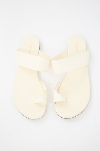 The Row Leather Infradito Sandal