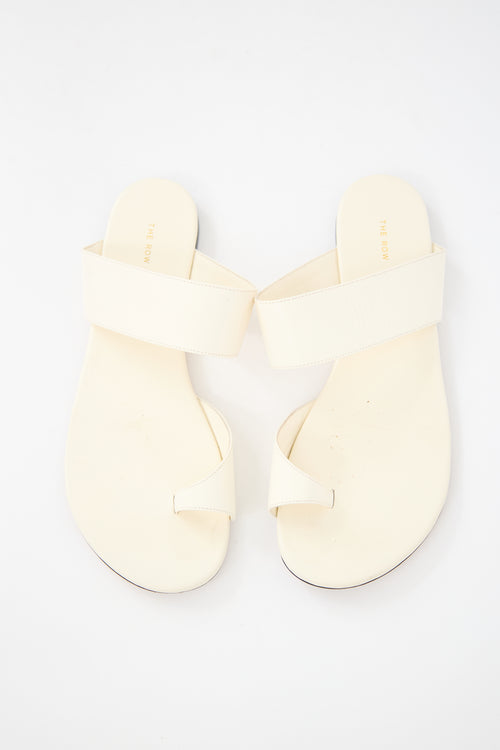 The Row Leather Infradito Sandal