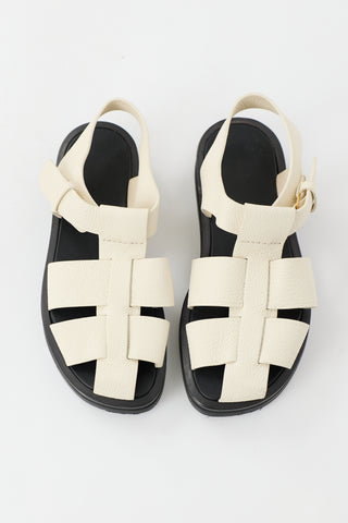 The Row Leather Fisherman Sandal
