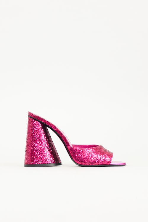 The Attico Glitter Luz Mule