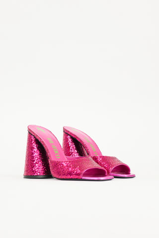 The Attico Glitter Luz Mule