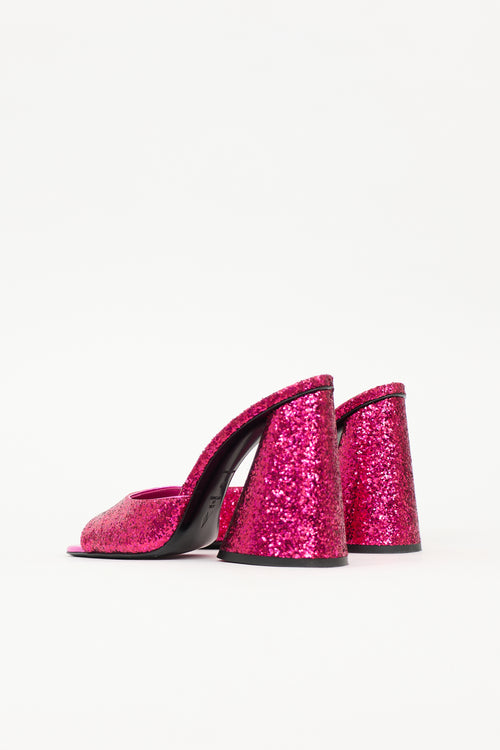 The Attico Glitter Luz Mule