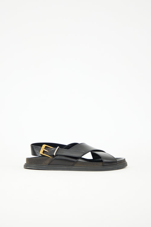The Row Leather Buckled Sandal