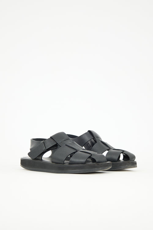 The Row Leather Fisherman Sandal