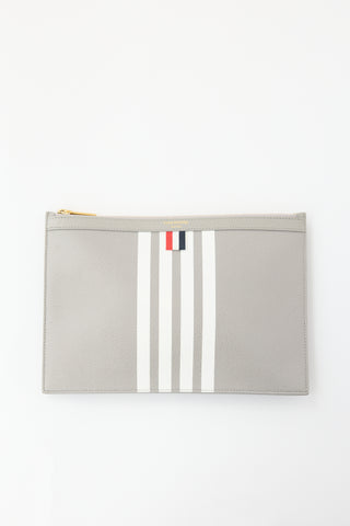 Thom Browne Leather Small Zip Tablet Holder