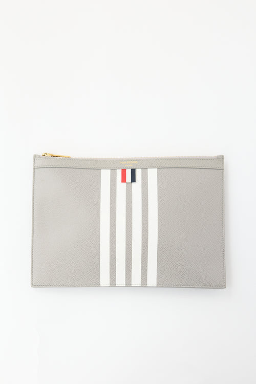 Thom Browne Leather Small Zip Tablet Holder