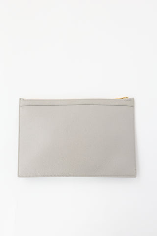 Thom Browne Leather Small Zip Tablet Holder