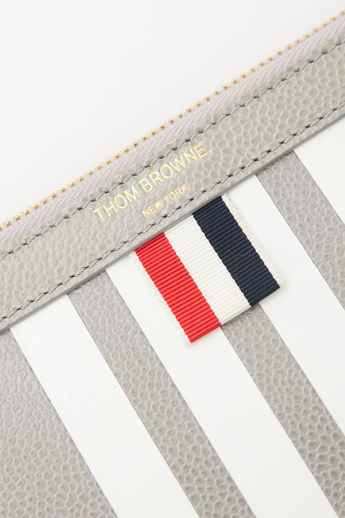 Thom Browne Leather Small Zip Tablet Holder