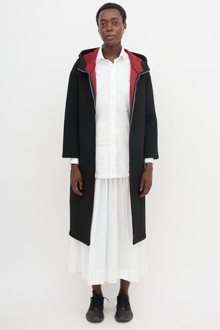 Thom Browne Neoprene Hooded Coat